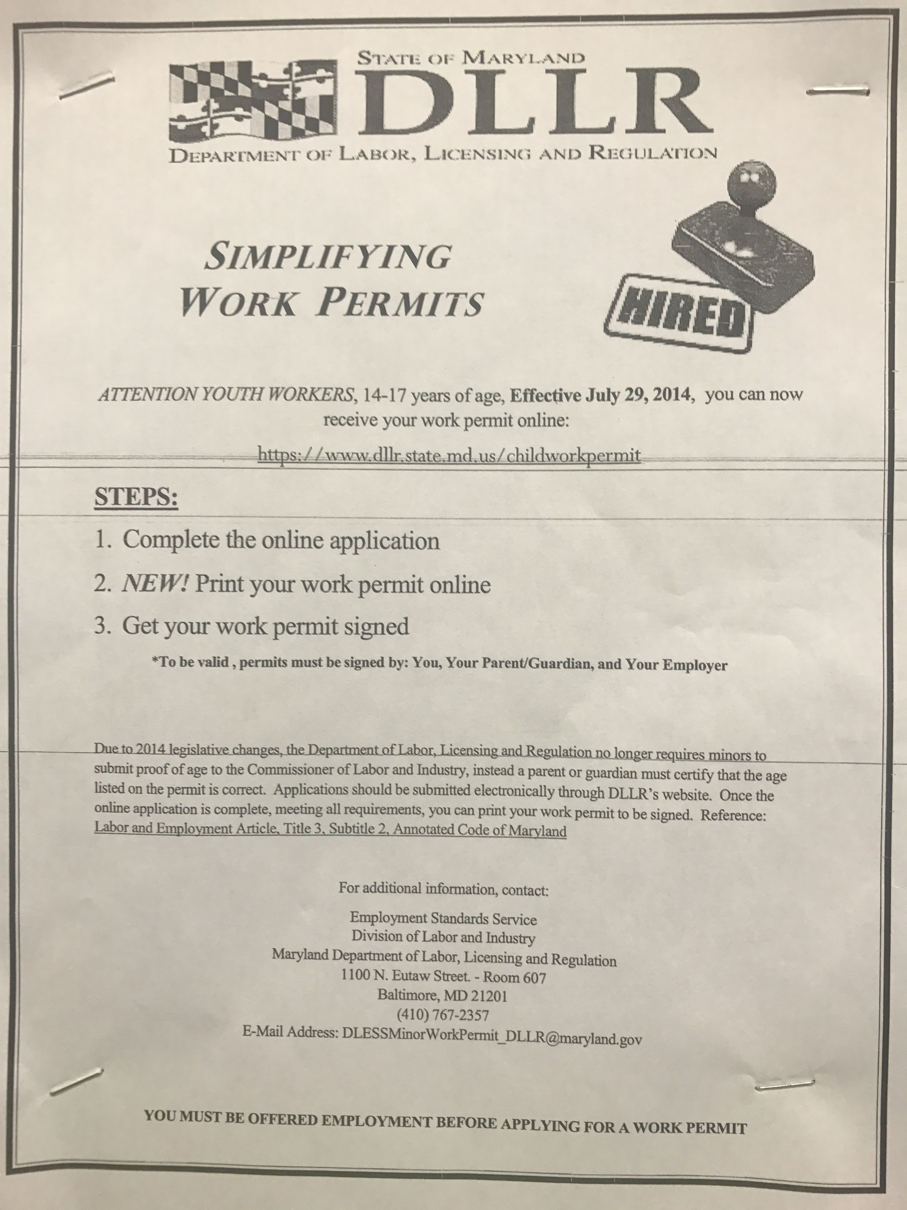 work permit